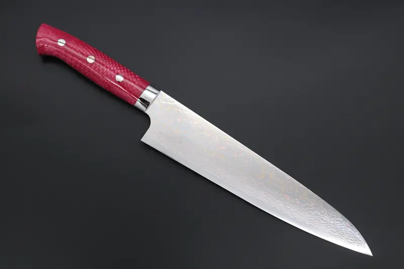 Takeshi Saji Summit ― Limited Edition Custom Series  Smt-1134 Vg-10W磨 Multi-Colored Golden-Rainbow Damascus Gyuto 240Mm (9.4 Inch) 1