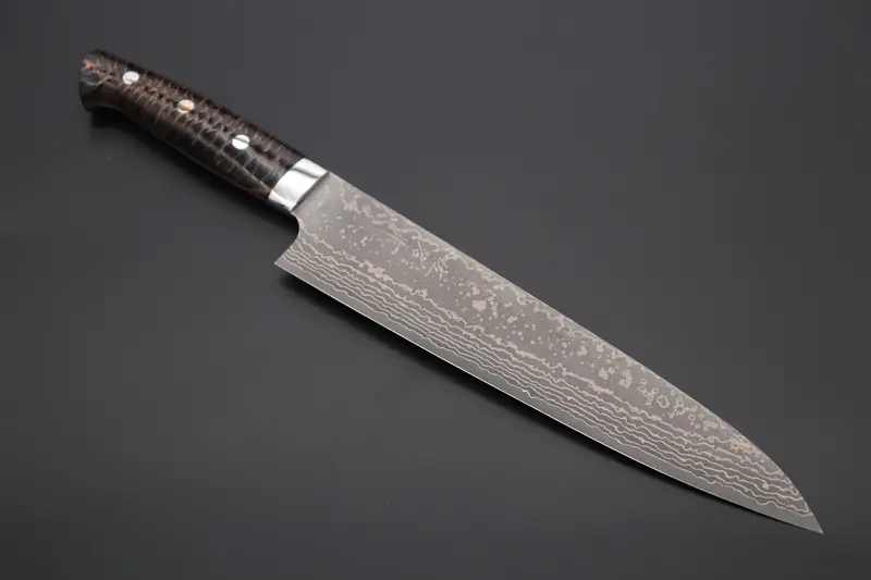 Takeshi Saji Summit ― Limited Edition Custom Series  Smt-967 Vg-10W Multi-Colored Golden-Rainbow Damascus Gyuto 240Mm (9.4 Inch) 1