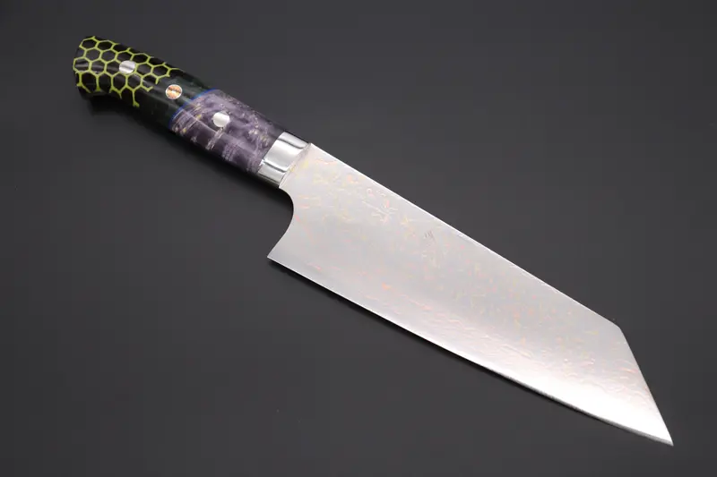 Takeshi Saji Summit ― Limited Edition Custom Series  Smt-987 Vg-10W磨 Multi-Colored Golden-Rainbow Damascus Bunka 175Mm (6.8 Inch) 1