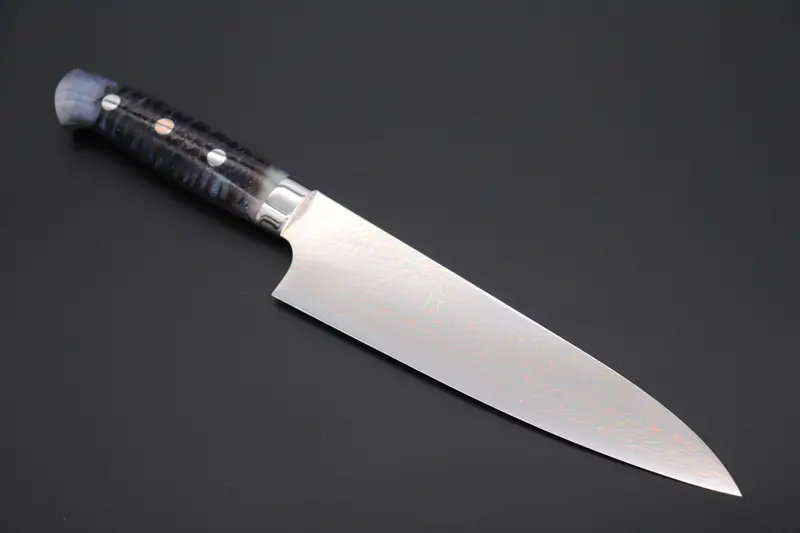 Takeshi Saji Summit ― Limited Edition Custom Series  Smt-995 Vg-10W磨 Multi-Colored Golden-Rainbow Damascus Gyuto 180Mm (7 Inch) 1