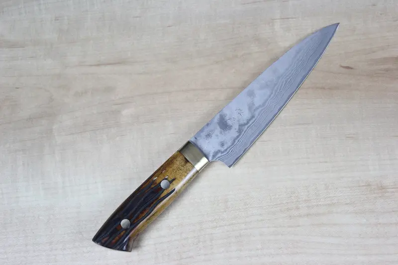 Takeshi Saji Vg-10 Custom Damascus Wild Series Gyuto (135Mm And 150Mm, Stag Bone Handle) 1
