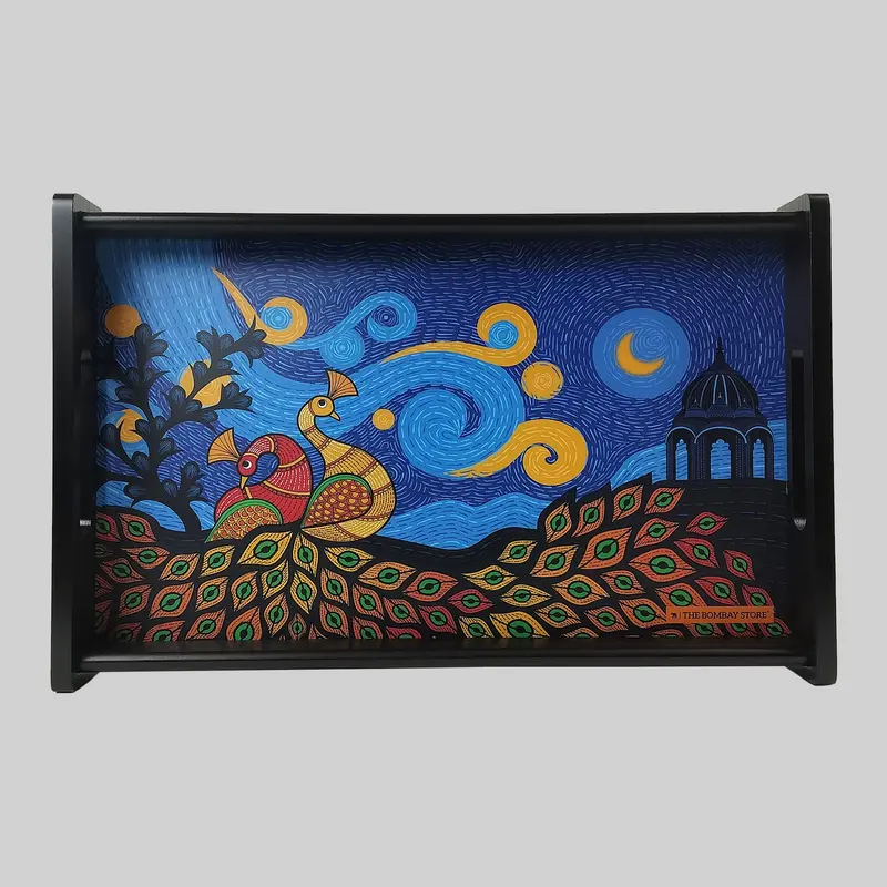 Vankatha Rectangle Enamel Medium Tray 1