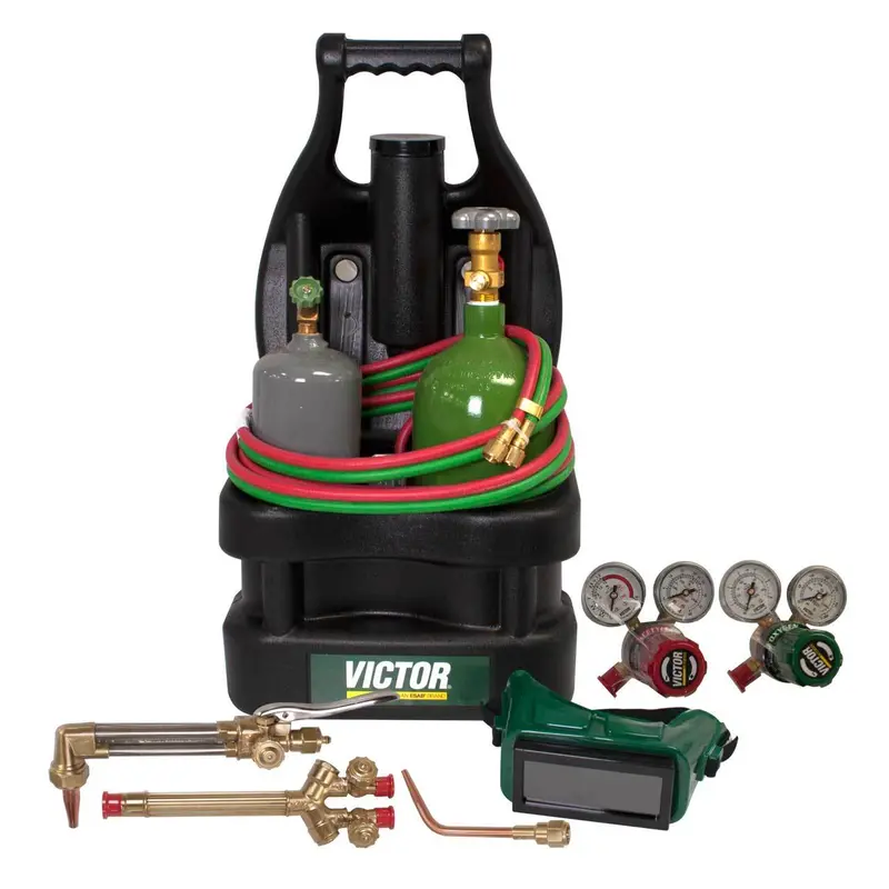 Victor G150-100-Cpt Portable Tote Outfit With Tanks - 0384-0944 1