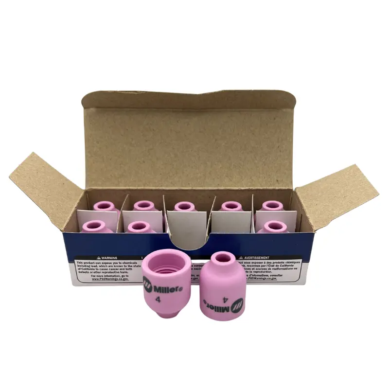 Weldcraft Alumina Gas Lens Nozzle, #4 (1/4"), 10/Pk - 53N58 1