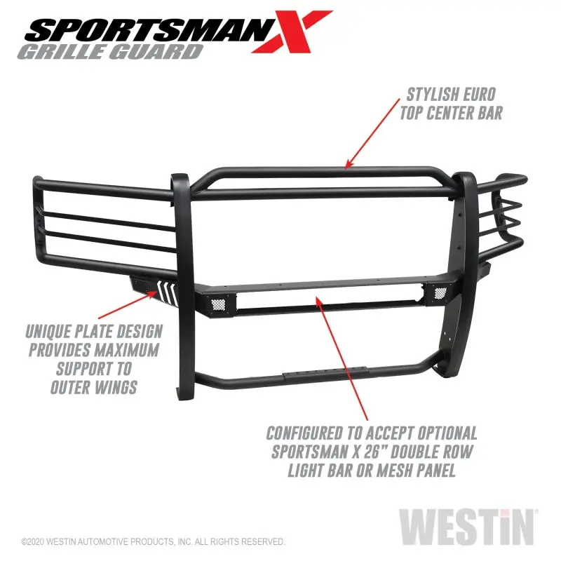 Westin 2019-2024 Ram 2500/3500 Sportsman X Grille Guard - Textured Black 1