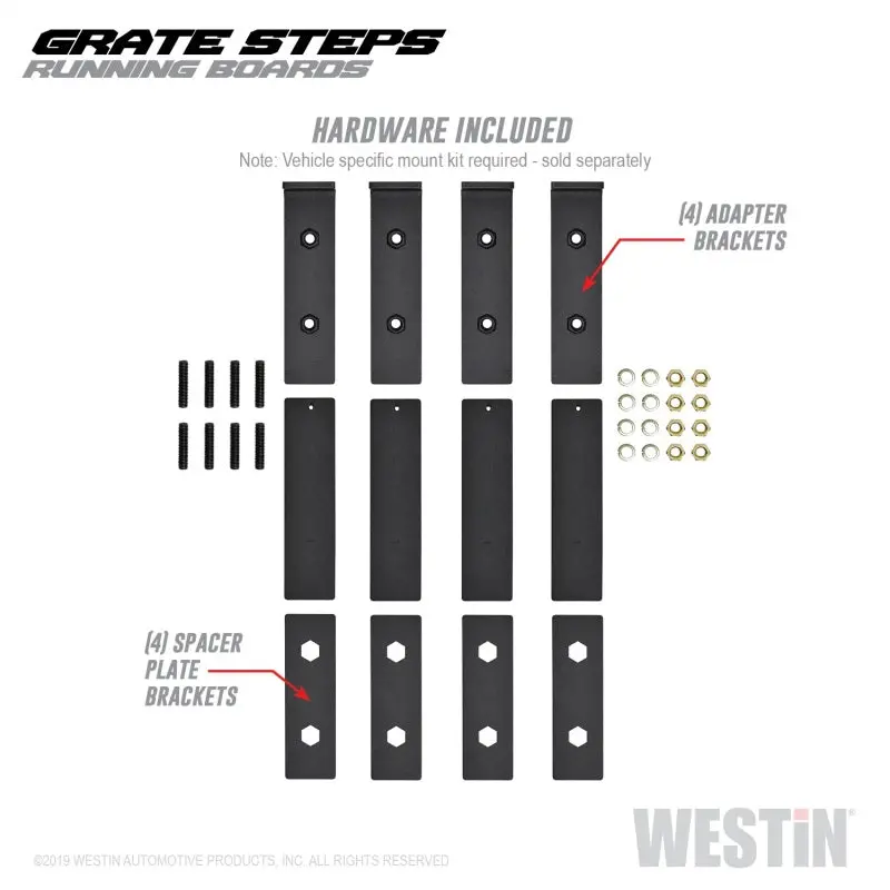 Westin Grate Steps Running Boards 54 In - Textured Black 1