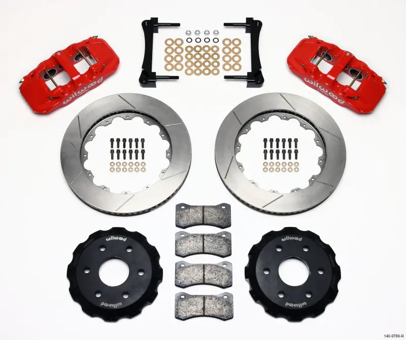 Wilwood Aero6 Front Truck Kit 14.25In Red 1999-2020 Gm Truck 1500 Suv 1