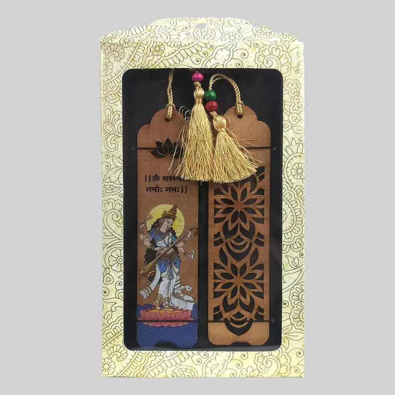 Wooden Bookmark Saraswati (S/2) 1