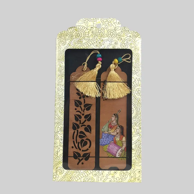 Wooden Bookmark Two Musician Lady (S/2) 1