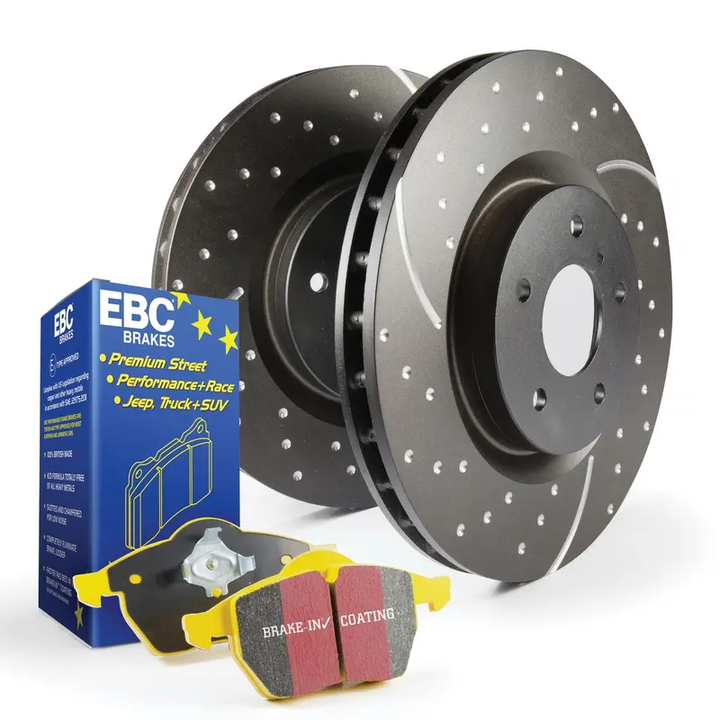 Ebc Yellowstuff Brake Kit – Front And Rear Pads With Gd-Series Slotted Rotors 1