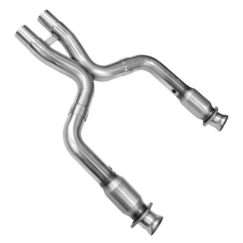Kooks Custom Headers 11323320 3-Inch Stainless Steel X-Pipe With Catalytic Converters – Race Green Finish 1