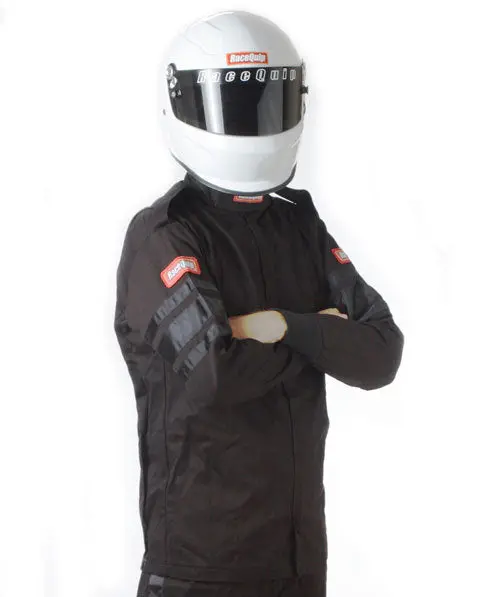 Racequip Single-Layer Fire-Retardant Racing Jacket – Black, Size 3X-Large 1