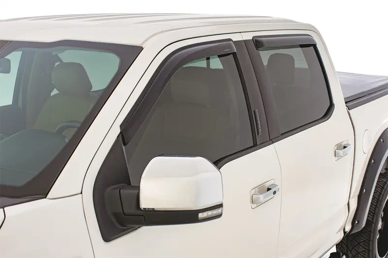Stampede Tape-Onz Sidewind Deflectors – Smoke-Tinted Acrylic, 4-Piece Exterior Mount 1