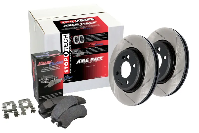 Stoptech 934.66038 Stoptech Street Axle Pack Slotted Front/Rear Wheel Brake Kit 1