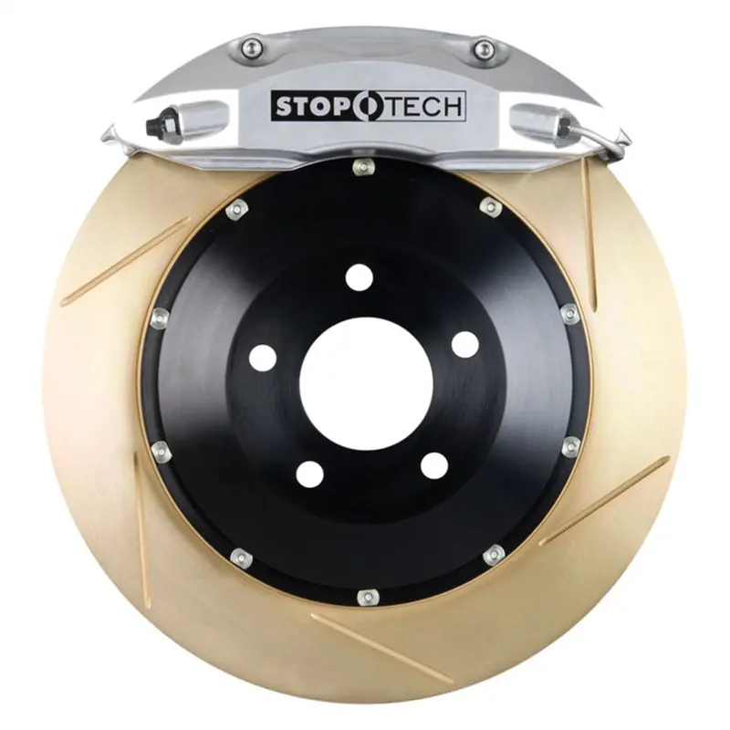 Stoptech Big Brake Kit – Rear Upgrade With Black Calipers & Two-Piece Slotted Rotors (Model 83.895.4300.63) 1
